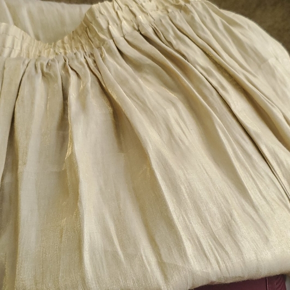 Vintage Worthington Gold Shiny Skirt Size 14 - Picture 3 of 4